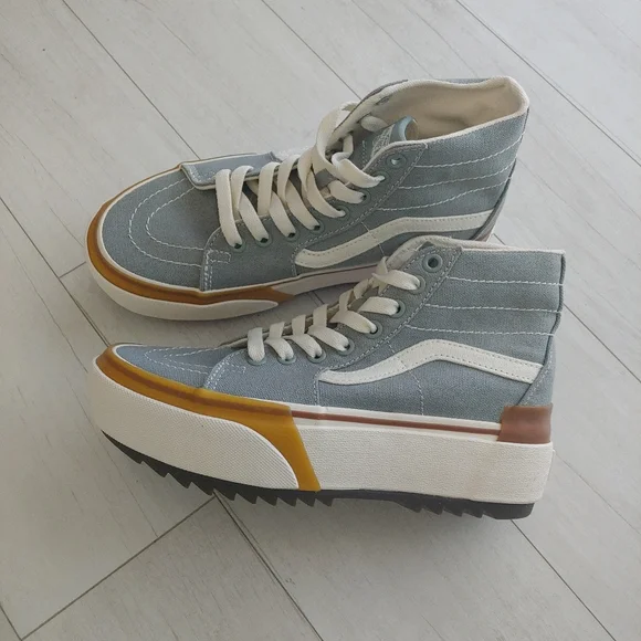 VANS NEW Old Skool Stacked Platform High Tops - Picture 3 of 16